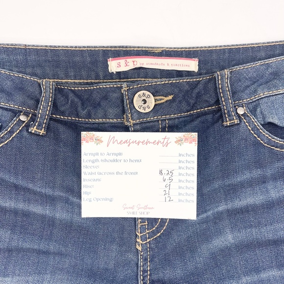 S&P by Standards and Practices Women’s Denim Shorts Size 31 Raw Hem Cutoff - Picture 9 of 9